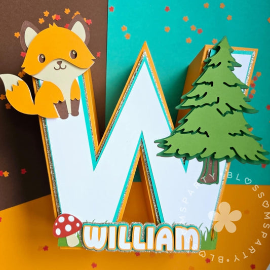 Lettre/Chiffre 3D Petit Renard